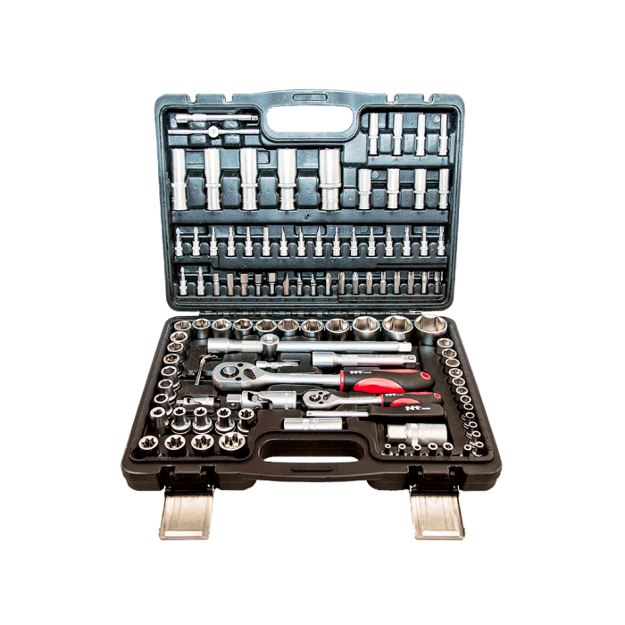 NTTools 108 Parça 1/4inç ve 1/2inç 6pt CR-V Bits ve Lokma Seti | CR-V Lokmalar | Hırda Market