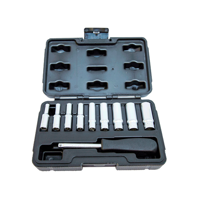 NTTools 11 Parça 1/4inç Altı Köşe CR-V Uzun Lokma Seti | CR-V Lokmalar | Hırda Market