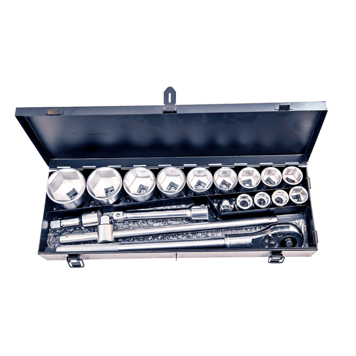 NTTools 20 Parça 3/4inç Altı Köşe CR-V Lokma Seti | CR-V Lokmalar | Hırda Market