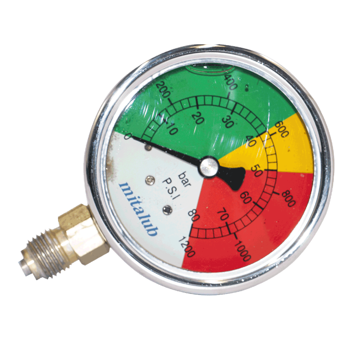 Mitalub 63 mm. 0-80 bar Tarım için Alttan Manometre | Manometreler | Hırda Market
