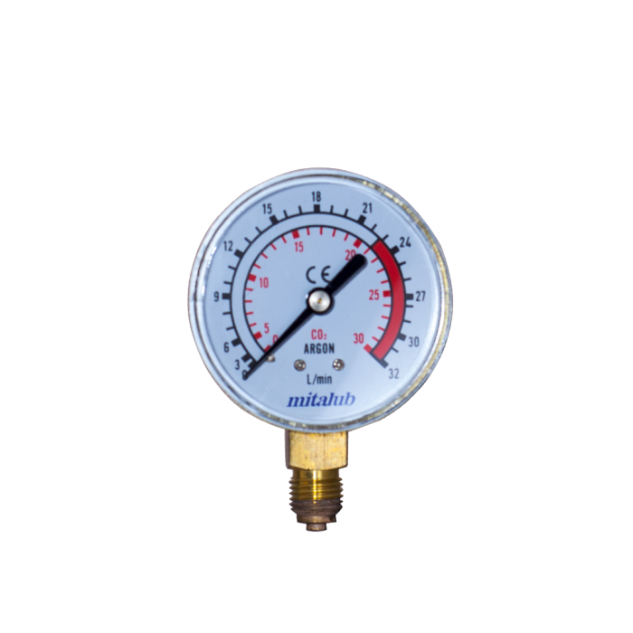 Mitalub 63 mm. 32 Lt/dk Argon Saati Alttan Manometre | Manometreler | Hırda Market