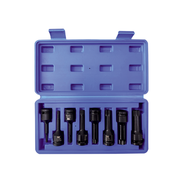 NTTools 8 Parça 1/2inç Cr-Mo M-Tipi Uzun Lokma Seti | CR-MO Lokmalar | Hırda Market