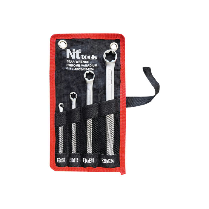 NTTools E6...E24 4 Parça E-Torx Çift Uçlu Anahtar |  | Hırda Market