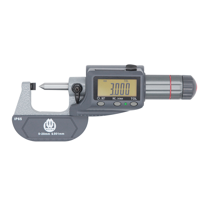 Werka IP65 Nokta Uçlu Dijital Mikrometre 0-20x0.001mm | Mikrometreler | Hırda Market