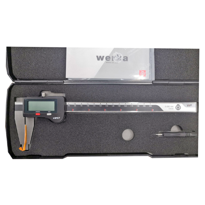 Werka IP67 Büyük Çene Dijital Kumpas 200x0.01mm | Kumpaslar | Hırda Market