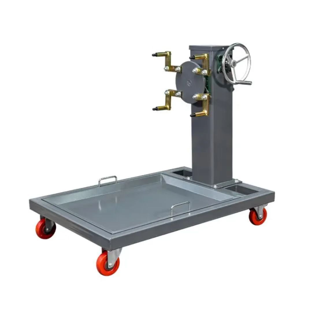 905 KG Ağır Hizmet Redüktörlü Motor Toplama ve Revizyon Standı (Tavalatlı Arabalı Model)